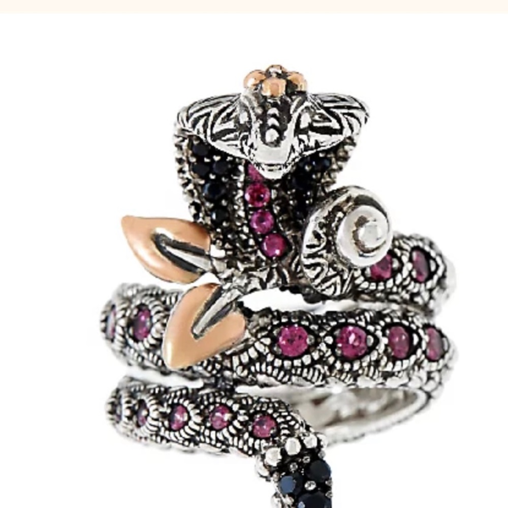 🪱RARE! Barbara Bixby 925/18K Serpent Ring!